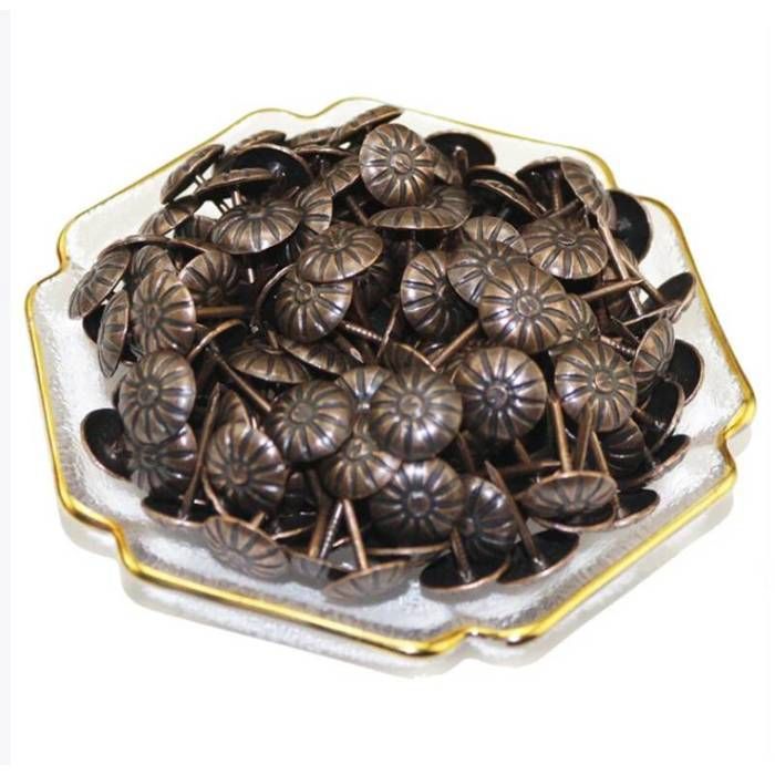 Clous décoratifs tapissier bronze rouge antique 11×16 mm – lot de 100
