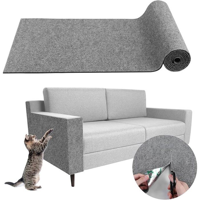 Meilleurs prix pour Griffoir Chat Canap- Protection Canap Anti-Griffe DIY - Remplacement de la Tour Chat (Gris Clair 40X200cm)