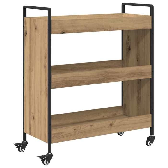 Haut de gamme - Chariot de cuisine - Chêne artisanal - 70 x 30 x 82 cm EU03_8346713