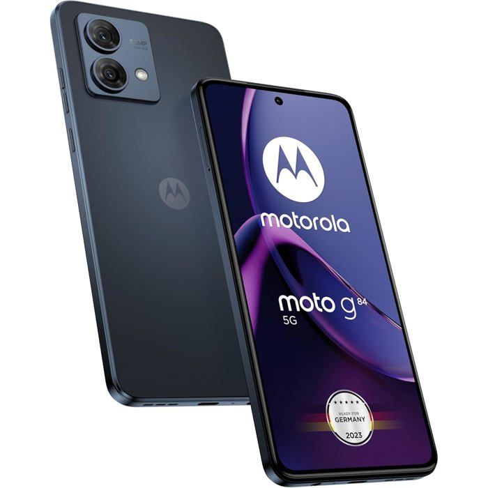 Smartphone Motorola Moto G84 5G - 65 FHD+ 50 MP 12/256 Go Bleu Nuit