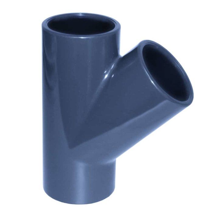 Raccord PVC 50mm, Té PVC-U 45° Muffe PN10 - Cdiscount Jardin