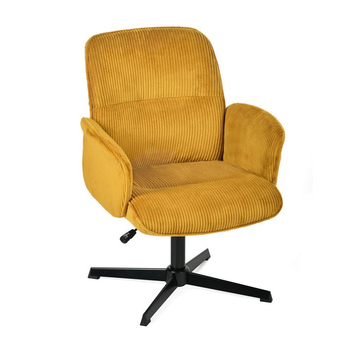 MEUBLES COSY Chaise de bureau ergonomique jaune siège pivotant hauteur ...