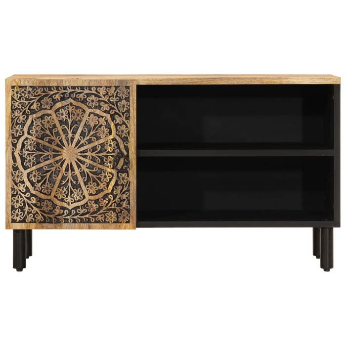 NEUF Armoire TV - Brun - Meuble TV - TABLE TV - 80x31x46 cm - bois massif de manguier TT3341