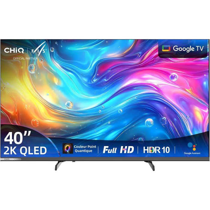 TV Connectée 40 Pouces FHD QLED Pro Google TV L40QST Smart TV Écran QLED Full HD Téléviseur Connecté WiFi Bluetooth Smart TV