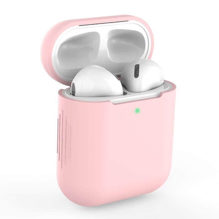 rose - Housse de protection en Silicone pour Apple Airpods 1-2, étui Anti chute pour casque Bluetooth sans fi