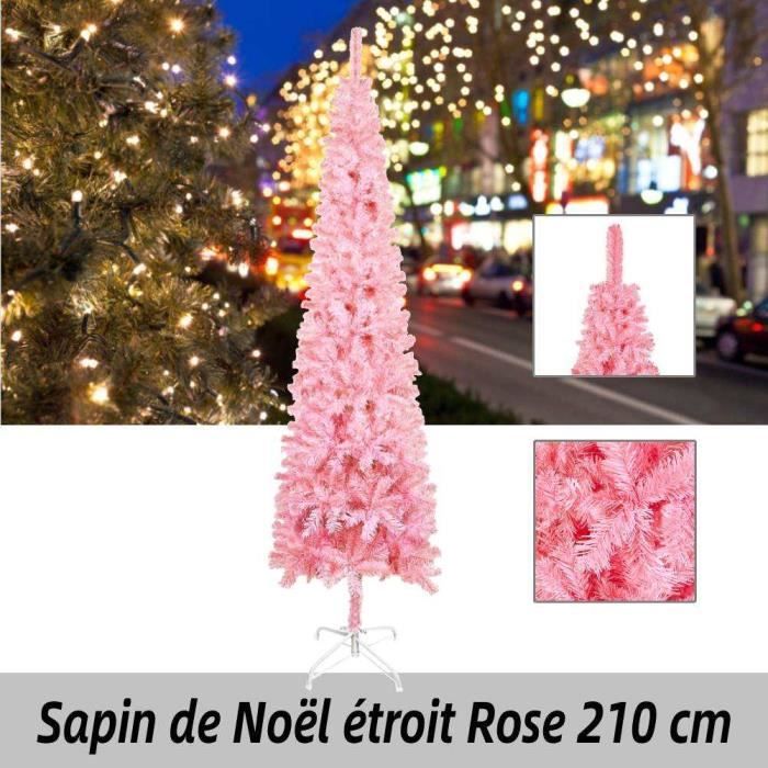 Pointe De Sapin De Noël En PVC à Paillettes Rose - Décoration Arbre De Noël 10cm - Étoile Festive