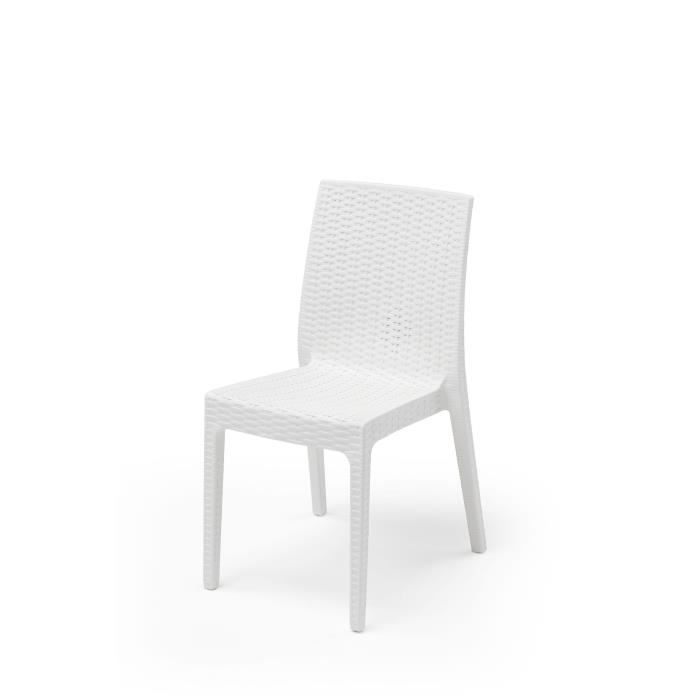 Lot De 2 Chaises De Jardin Selene Aspect Resine Tressee 55 X
