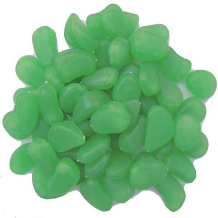 Cailloux artificiels - Non spécifié - 500 Pcs - Vert - Lumineux - Décoration jardin et aquarium