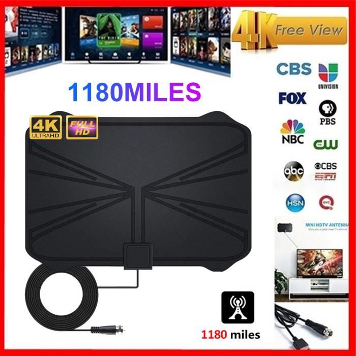 Antenne Tv Interieur Puissante 1180 Miles 4k Hdtv Amplificateur Antenne Tnt Numerique Hdtv Uhf Vhf Interieur Puissante Coupleur D Antenne Avis Et Prix Pas Cher Cdiscount