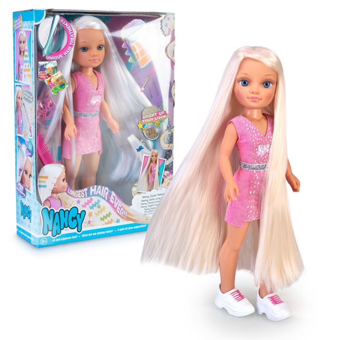 Nancy Poupee Cheveux Extra Longs 42 cm tenue super mode plein d acc pour le soin des cheveux et la coiffure a partir de 3 ans Cdiscount Jeux Jouets