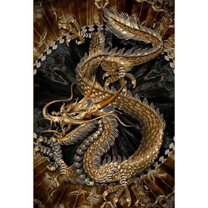 Diamond Painting - Dragon Opale des Runes Nocturnes (70cm x 105cm)