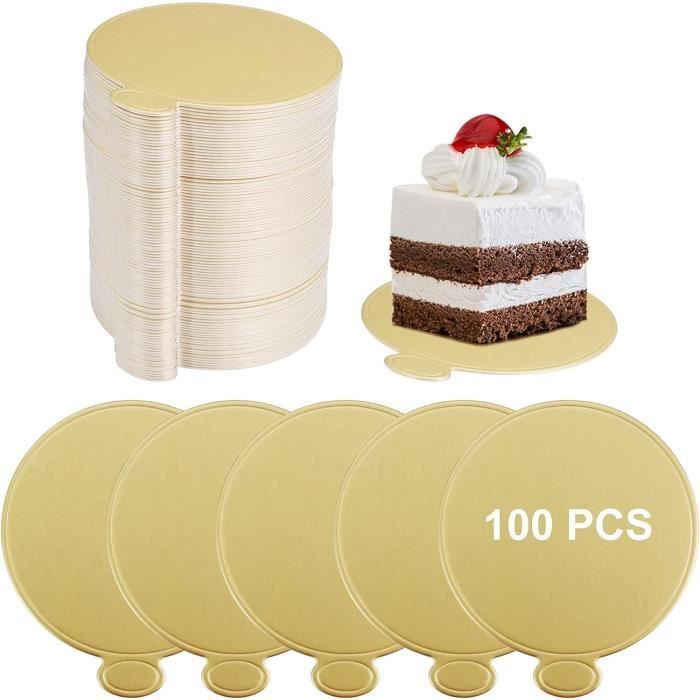 Yooyg Lot de 100 mini planches à gâteau pour mousse, pâtisserie