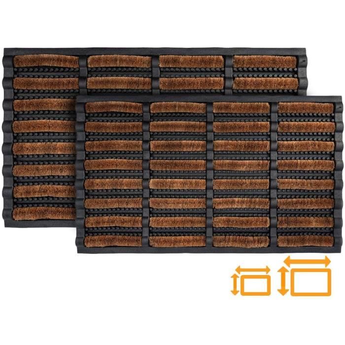 tapis d entree coco anti boue 40x60cm paillasson d exterieure resistant tapis d entree absorbant fibre de coco caoutchouc net achat vente tapis de couloir cdiscount