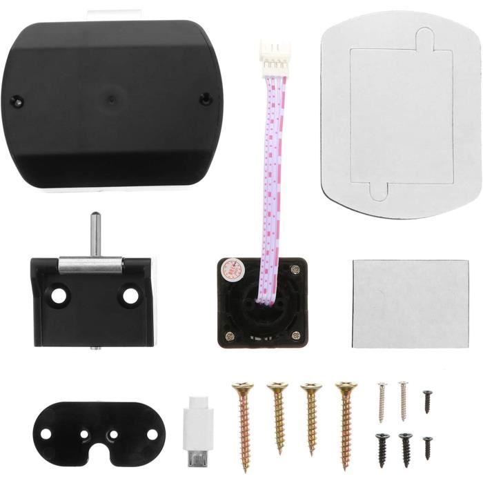 Cadenas Intelligent Empreintes Digitales + Code + Appli – Résistant Intempéries, Pour Casier, Vélo, Extérieur – Noir