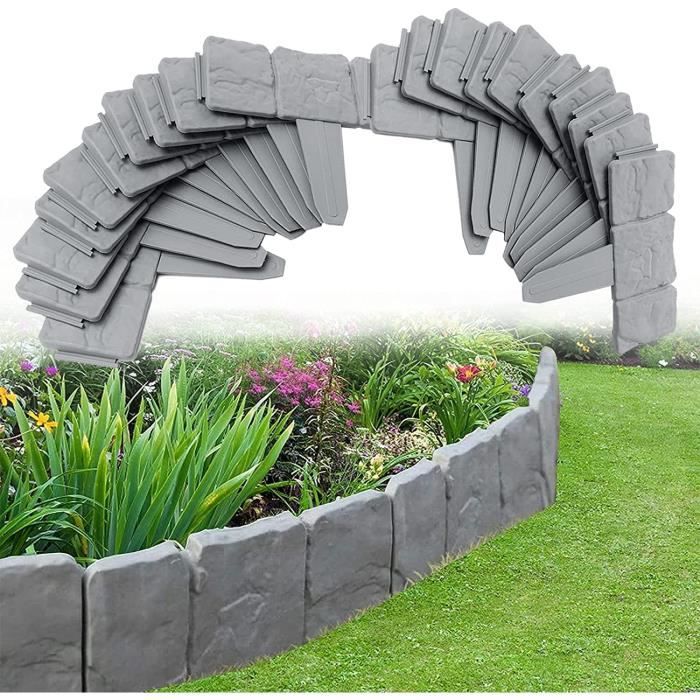 Bande de Bordure de pelouse, Bordure de lit de Fleurs 12 cm, Flexible