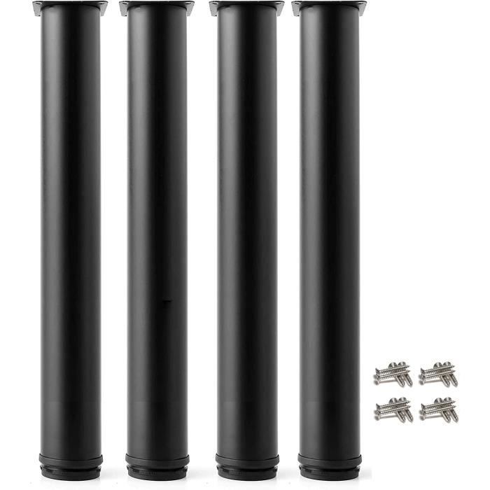 Drenky 4 Pieds Noir Réglables 150 Mm De Hauteur Épaissir Les Pieds D'armoire Pieds De Table Pieds De Meubles, Acier Inoxydable Hauteur Réglable 0-15 Mm Venez Avec Des Vis En Acier Inoxydable