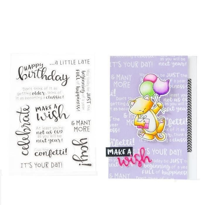 Ht Coque En Silicone Pochoirs Avec Wish Transparente Tampon Joint