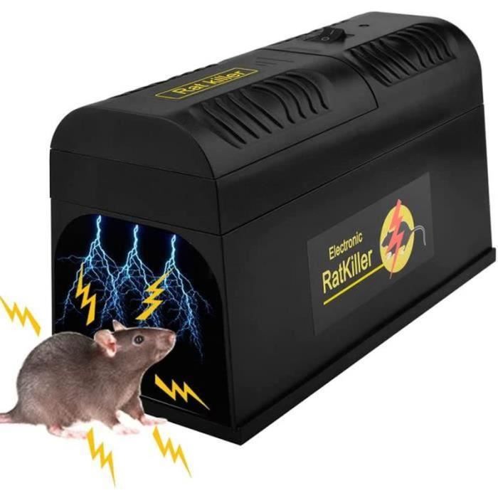 Piège à Souris Électrique Haute Tension 1800V - Réutilisable, Alimentation USB/Piles, Boîtier D'Appât | Pour Maison, Garage, Jardin