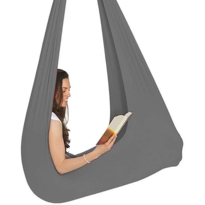 Balançoire Sensorielle Swing Élastique Lourde Violet - Hamac Thérapie Intérieur Extérieur