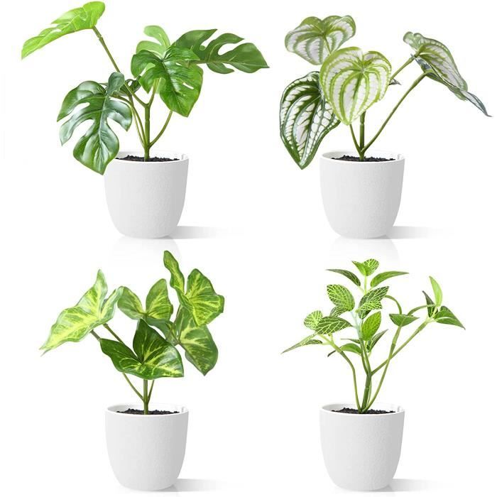 CROSOFMI Plantes Artificielles Interieur avec Pot Plastique Mini Fausse  Plantes 15 cm Maison Balcon Salon Chambre Verte Deco 4 P33 - Cdiscount  Maison