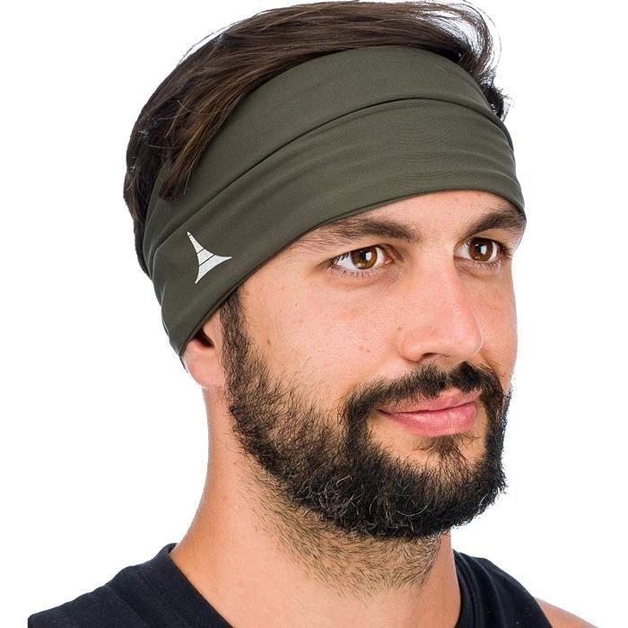 Bandeau Sport Lot De 6 Bandeaux Sport Coton - Noir - Homme Et Femme - Absorption Transpiration Accessoire Fitness Running