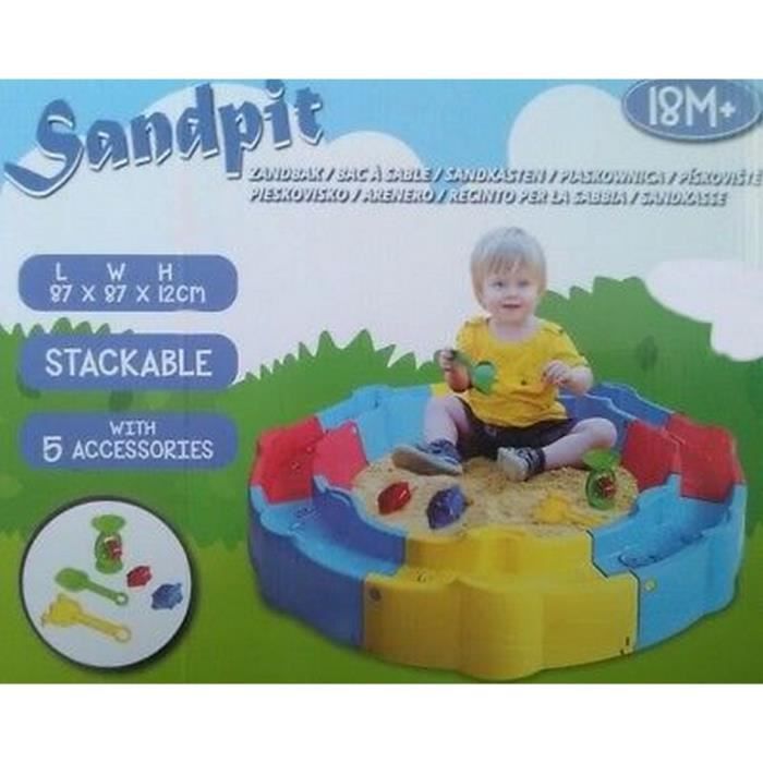Bac à sable en plastique couvercle - bateau
