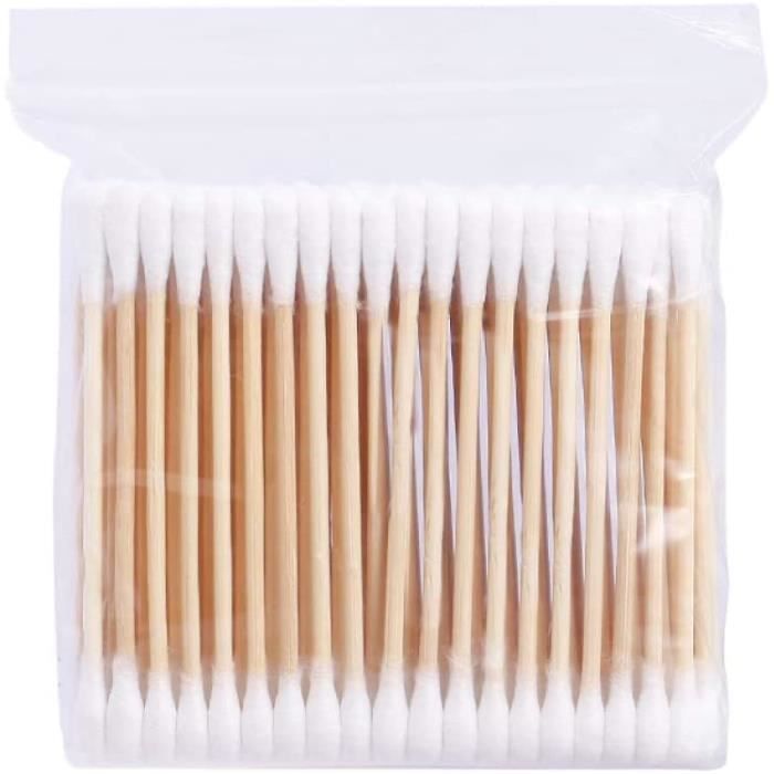 600 Cotons-Tiges En Bois Pointus Pour Maquillage Et Nettoyage Précis