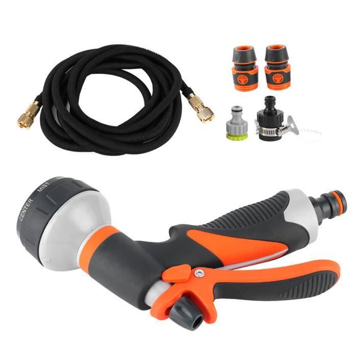 YESTAR Lance D'Arrosage Télescopique 1.6m - Pulvérisateur Jardin 8 Modes Avec Rallonge Pour Paniers Suspendus, Pelouse Et Voitures