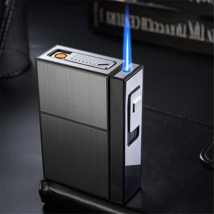 Allume-cigare en métal, 4 buses, torche coupe-vent, allume-cigare