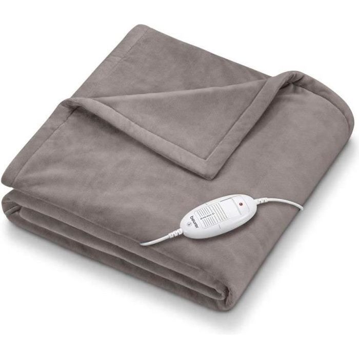 Beurer Couverture chauffante extra cosy HD 75 Gris Marron - vue 2