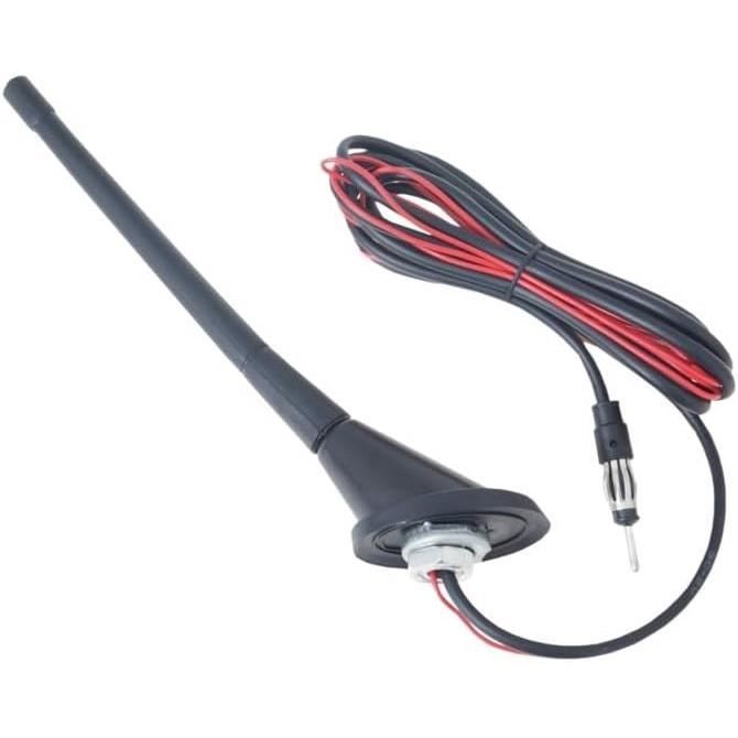 Antenne FM/AM Adhésive Pour Voiture - Avec Amplificateur, Fixation Pare-brise, 1,6 M Câble