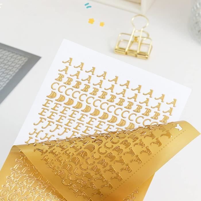 Autocollants Lettres Chiffres Dorés Et Argentés - 18 Feuilles - Mini Taille - Pour Scrapbooking, Ongles, Décoration