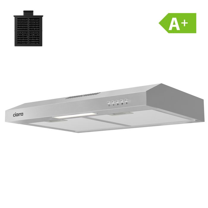 Comfee Hotte Aspirante Casquette Visière- 60cm-3 Vitesses-Évacuation et  Recyclage-LED Lampe-Filtre en Coton Noir en Inox [Classe Éne - Cdiscount  Electroménager