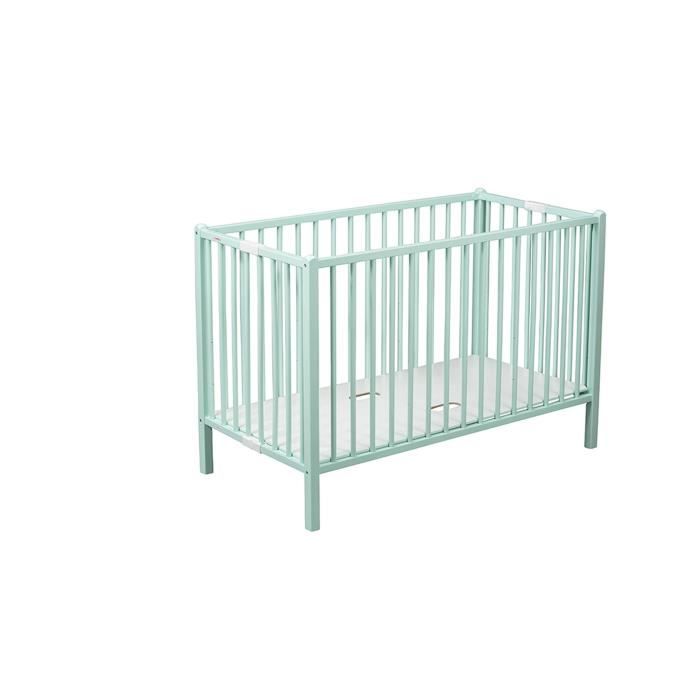 COMBELLE Lit 120 X 60 extra-pliant Roméo (sans rlt) laque vert mint -  Cdiscount Puériculture & Eveil bébé