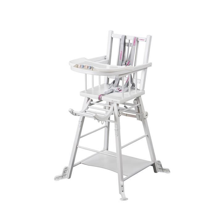 Combelle Chaise Haute Bebe Marcel Transformable Laque Blanche Sans Tablette Amovible Cdiscount Puericulture Eveil Bebe