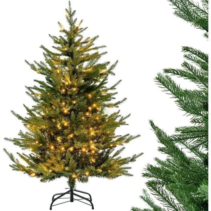 Sapin de Noël LED 135cm COSTWAY 180 Lumières Lumineux Blanc Chaud 8 Modes dEclairage 386 Branches en PE et PVC Décoration de Noël Sapin de Noël LED 135cm COSTWAY 180 Lumières Lumineux Blanc Chaud 8 Modes dEclairage 386 Branches en PE et PVC Décoration de Noël