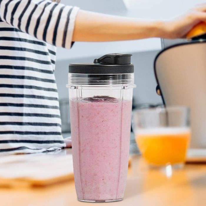 Tasse Et Couvercle Pour Mixeur Nutri 900W - 32 Oz - PC/ABS - Facile à Nettoyer - 9