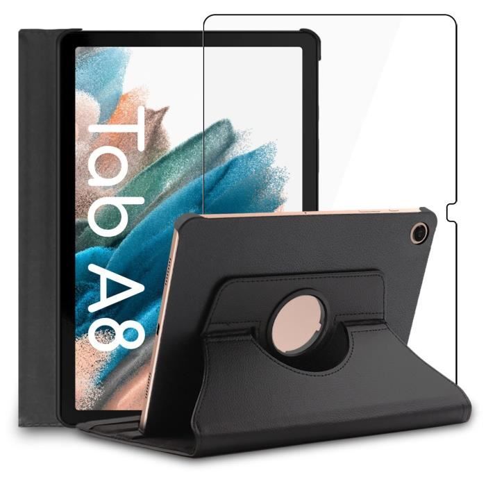 ebestStar ® pour Samsung Galaxy Tab A8 10.5 (2021) SM-X200 X205 - Housse PU Cuir Rotatif 360 + Film protection écran en VERRE Trempé
