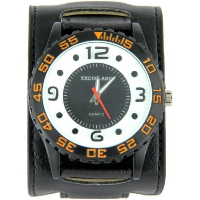 Montre Homme GF Ferre Cadran Logo Répétitif - Cuir Brun, Acier, Quartz Suisse, 50m