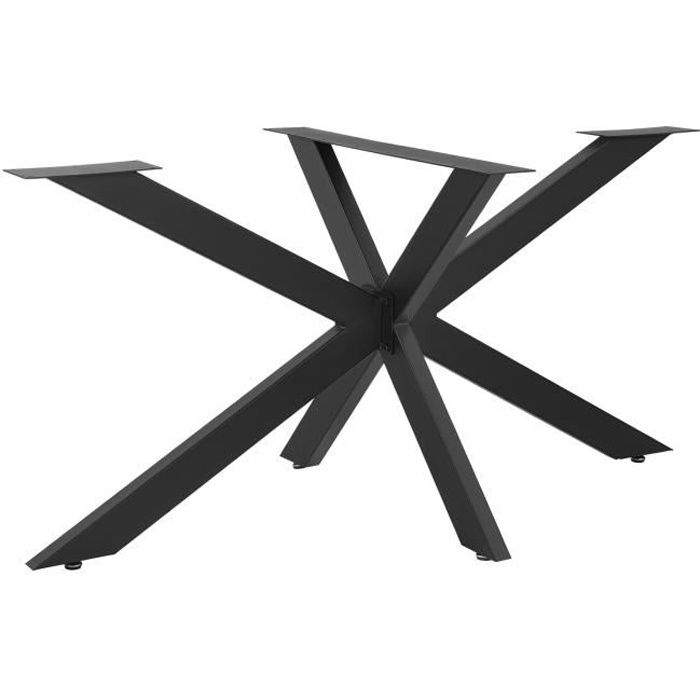 Pied de table Oberau acier fer 85 x 85 x 71 cm noir mat
