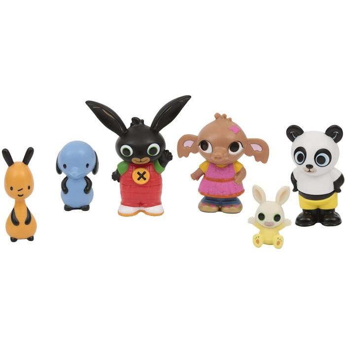 Bing - 6 figuritas pack, des principaux caractères de la série, recommandés pour les enfants de 1 à