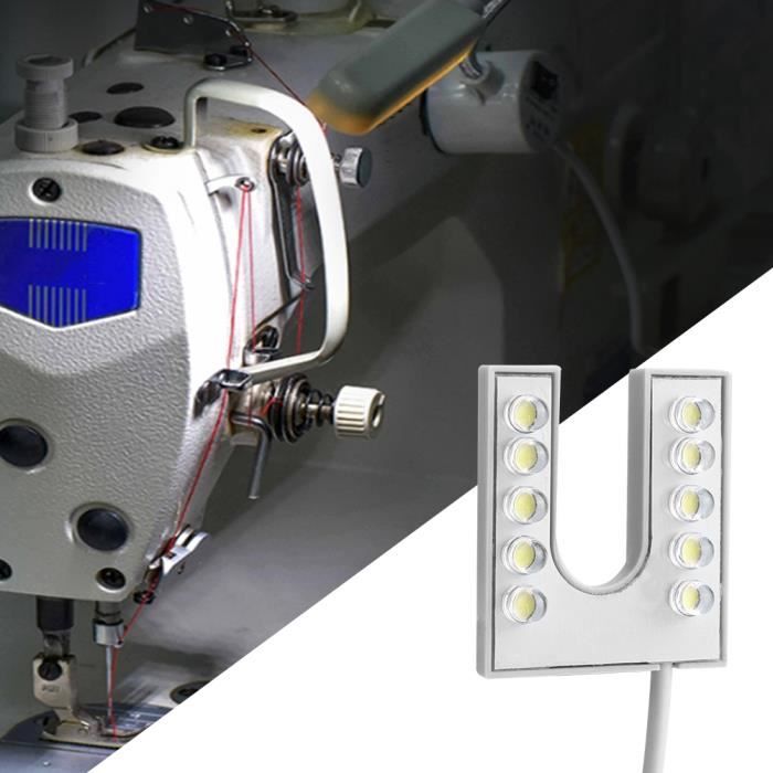 Lampe LED à Col De Cygne Magnétique - Pour Machine à Coudre, Tour, Perceuse - 10 LEDs, Lumière Naturelle, Prise UE, 0.5W