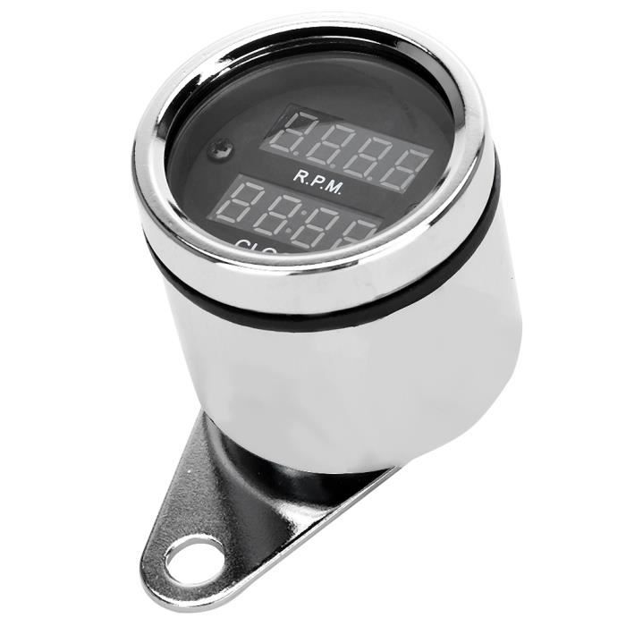 Tachymètre Électronique Universel Moto LED 12V - Compteur Tours Aramox