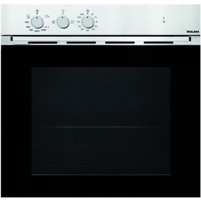 Four intégrable GLEM GFMG51IX - Gaz - 62L - Minuteur sonore - Cavité émail lisse titanium