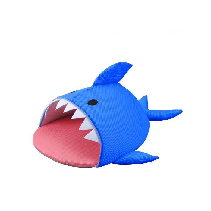 Meilleurs prix pour Iris Ohyama, Lit, Coussin, Panier  pour Chien, Chat, Bi-face avec rebord, Nylon, L75 x P71 x H33 cm, PCB-20SH, Requin