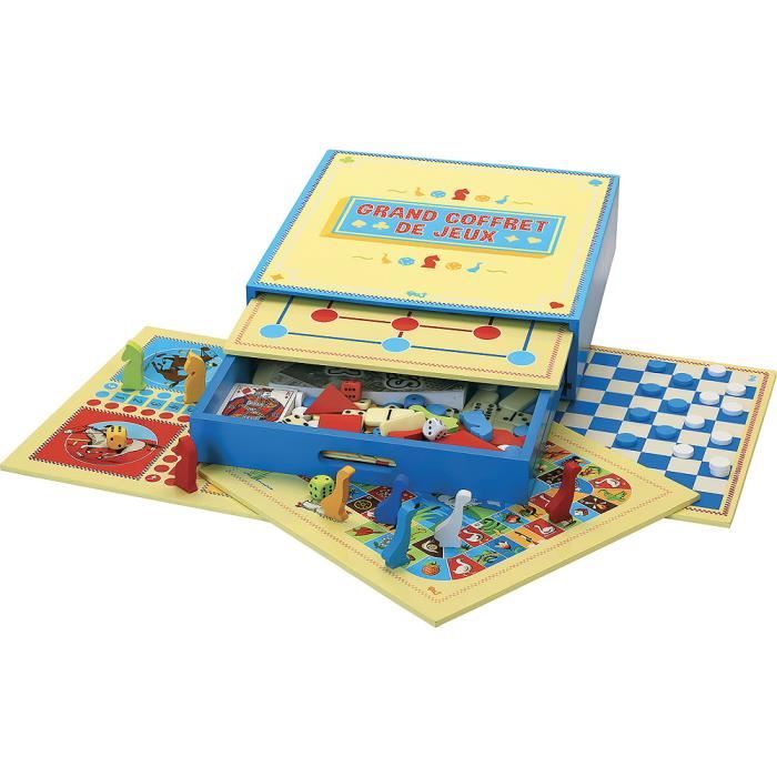 Jeu de société en bois - L'ARBRE A JOUER - Grand Coffret de Jeux - 200 Règles