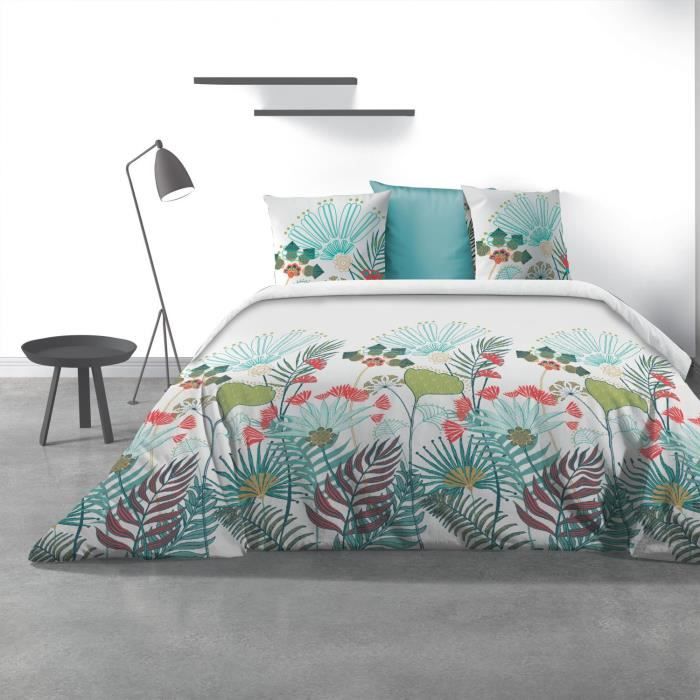 parure de lit oika avec housse de couette et taie s d oreiller imprime 260 x 240 cm les ateliers du linge 260 x 240 imprime achat vente parure de drap cdiscount