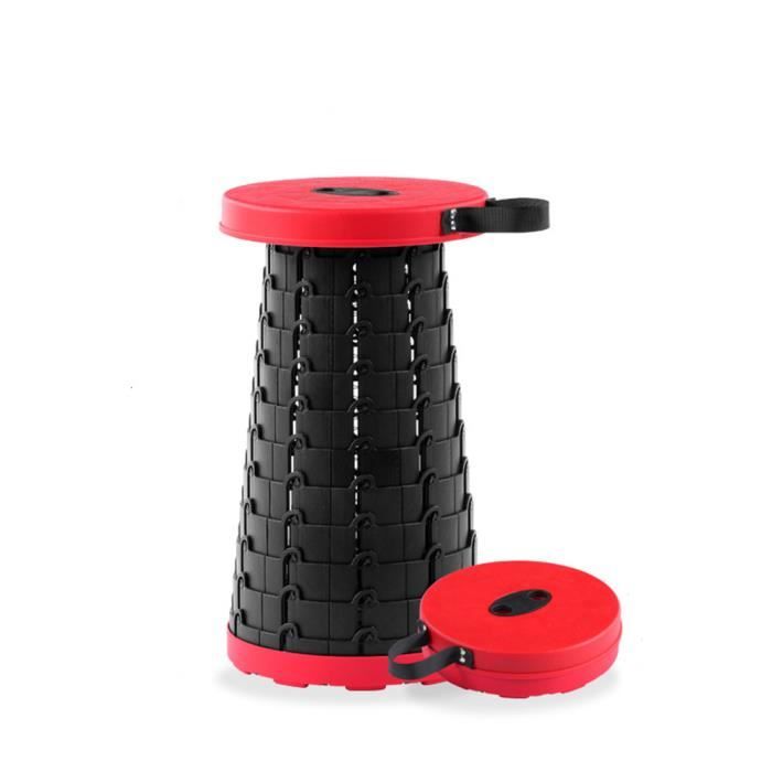 Tabouret télescopique portable avec siège pliable - Idéal pour la pêche, le barbecue