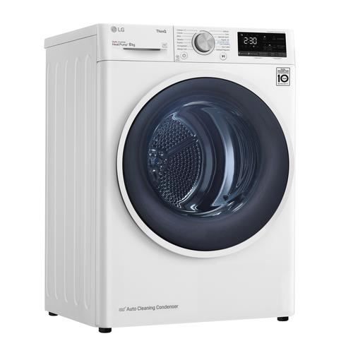 Sèche-linge - LG - RH80V9AVHN - Pompe à chaleur - 8 kg - Économie dénergie A+++ - Lg