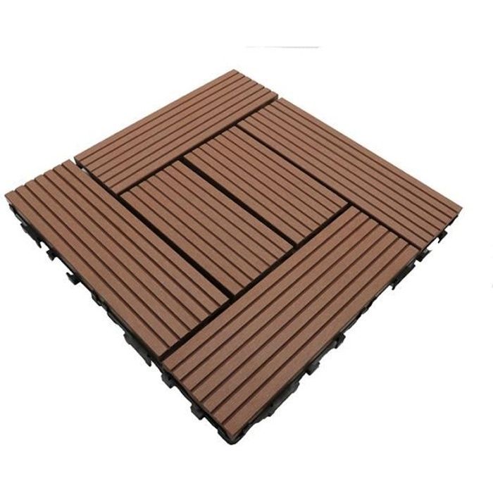 Dalle De Terrasse Bois Composite Classic Cm L 30 Cm L 30 Cm E 25 Mm Terre Cuite Achat Vente Revetement En Planche Dalle De Terrasse Bois Comp Cdiscount